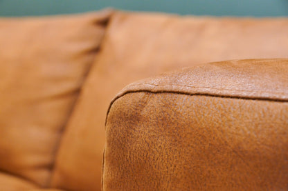 Refurbished Trendhopper Hoekbank Cognac Microvezel
