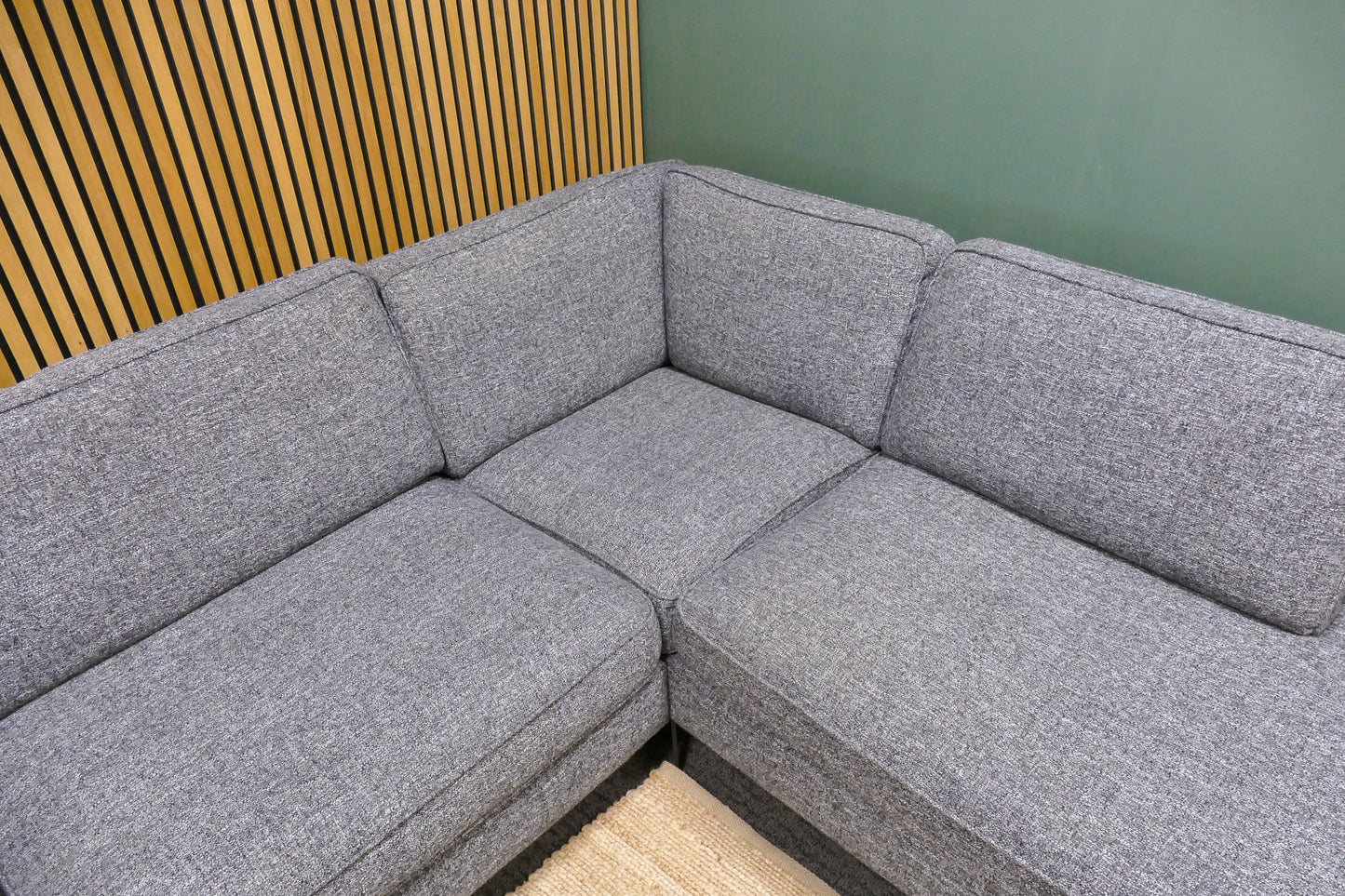 Refurbished Moderne Hoekbank Laguna Donkergrijs