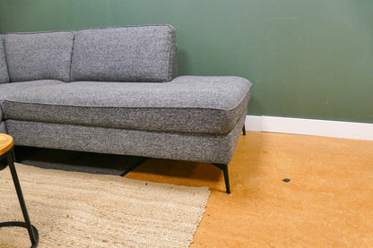 Refurbished Moderne Hoekbank Laguna Donkergrijs