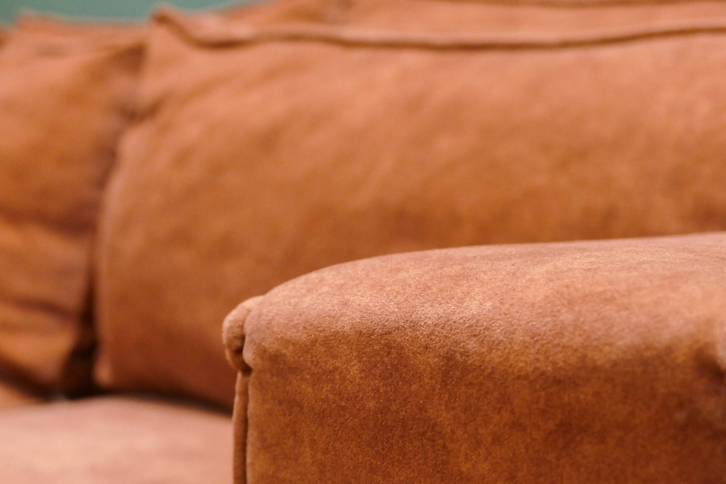 Refurbished Moderne Hoekbank Velvet Roestbruin
