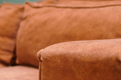 Refurbished Moderne Hoekbank Velvet Roestbruin