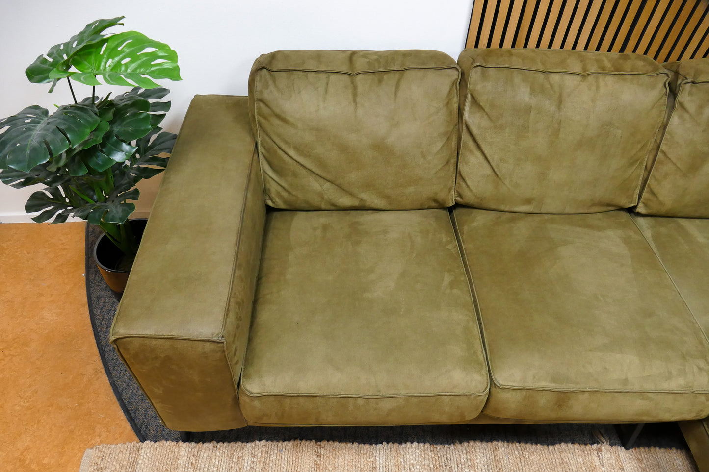 Refurbished Chaise Longue Sandes Wonen Microvezel Groen