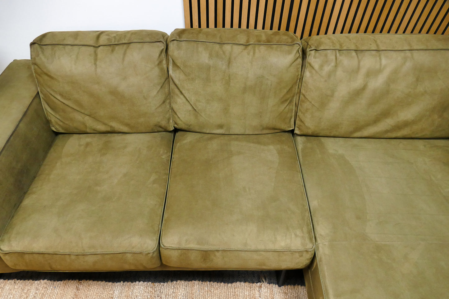 Refurbished Chaise Longue Sandes Wonen Microvezel Groen