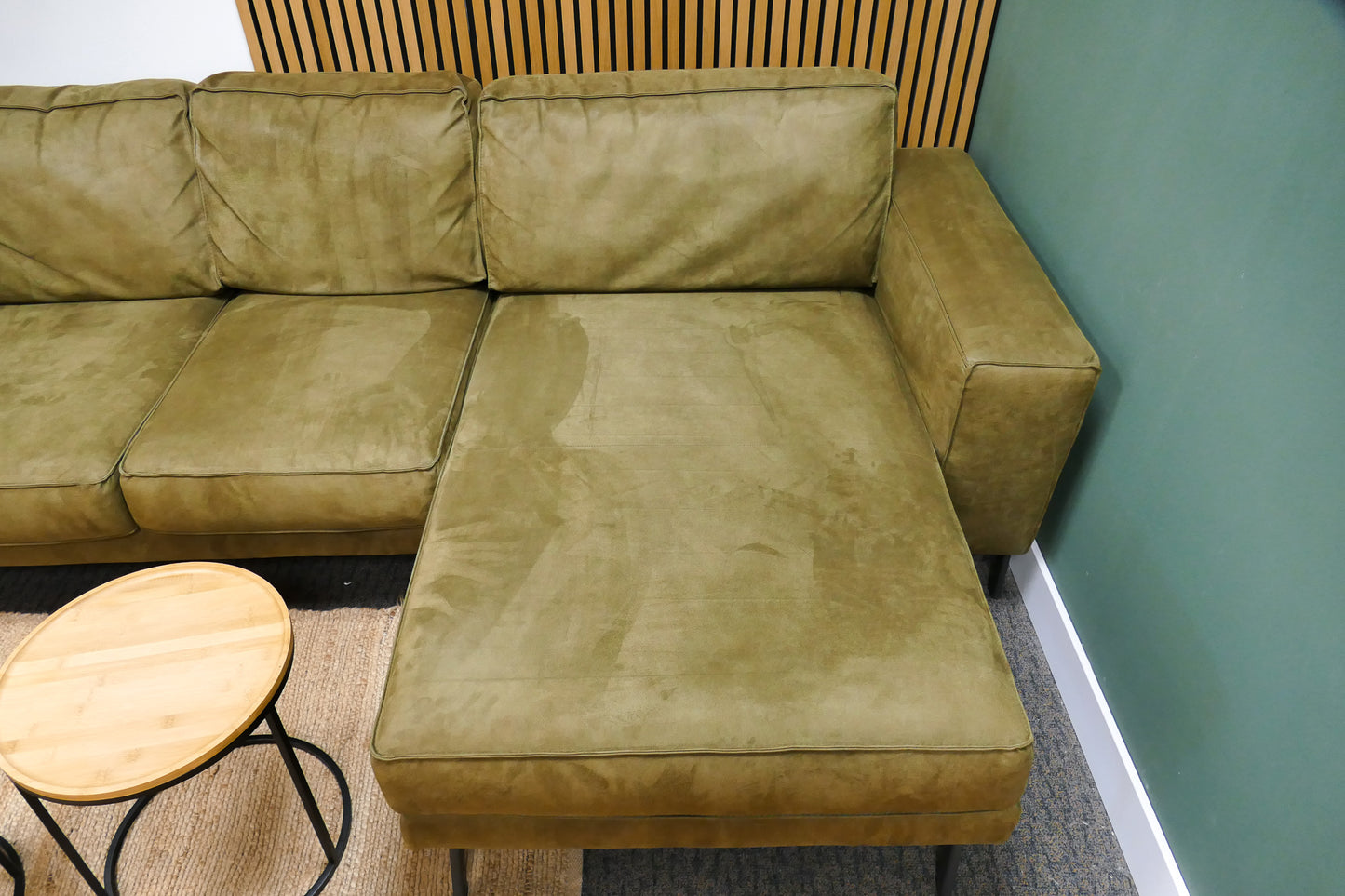 Refurbished Chaise Longue Sandes Wonen Microvezel Groen