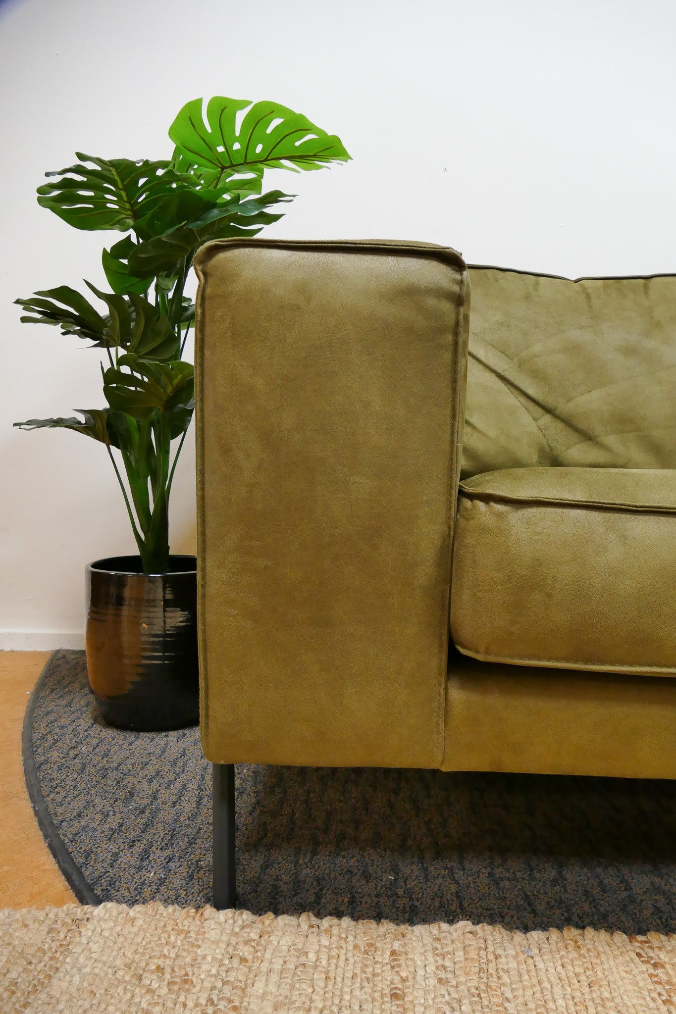 Refurbished Chaise Longue Sandes Wonen Microvezel Groen