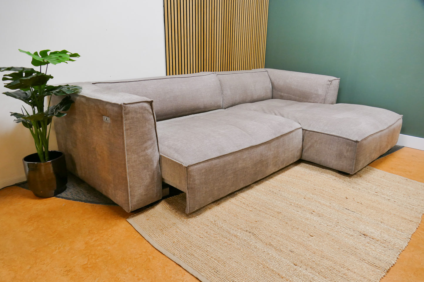 Refurbished Chaise Longue Zitmaxx Elektrisch Verstelbaar Greige
