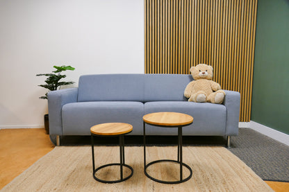 Refurbished 3 Zits Bank Lichtblauw