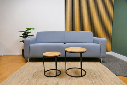 Refurbished 3 Zits Bank Lichtblauw
