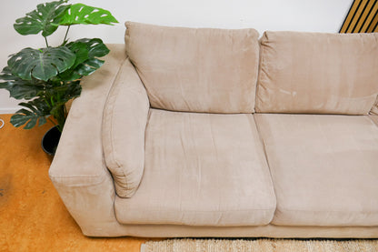 Refurbished Grote Hoekbank Italsofa Beige/Camel Gemêleerd