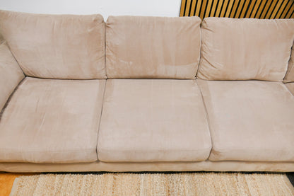 Refurbished Grote Hoekbank Italsofa Beige/Camel Gemêleerd