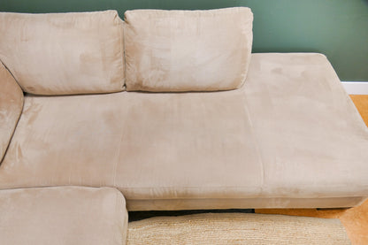 Refurbished Grote Hoekbank Italsofa Beige/Camel Gemêleerd