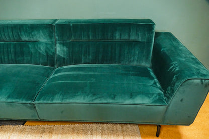 Refurbished Hoekbank Velvet Groen Zitmaxx