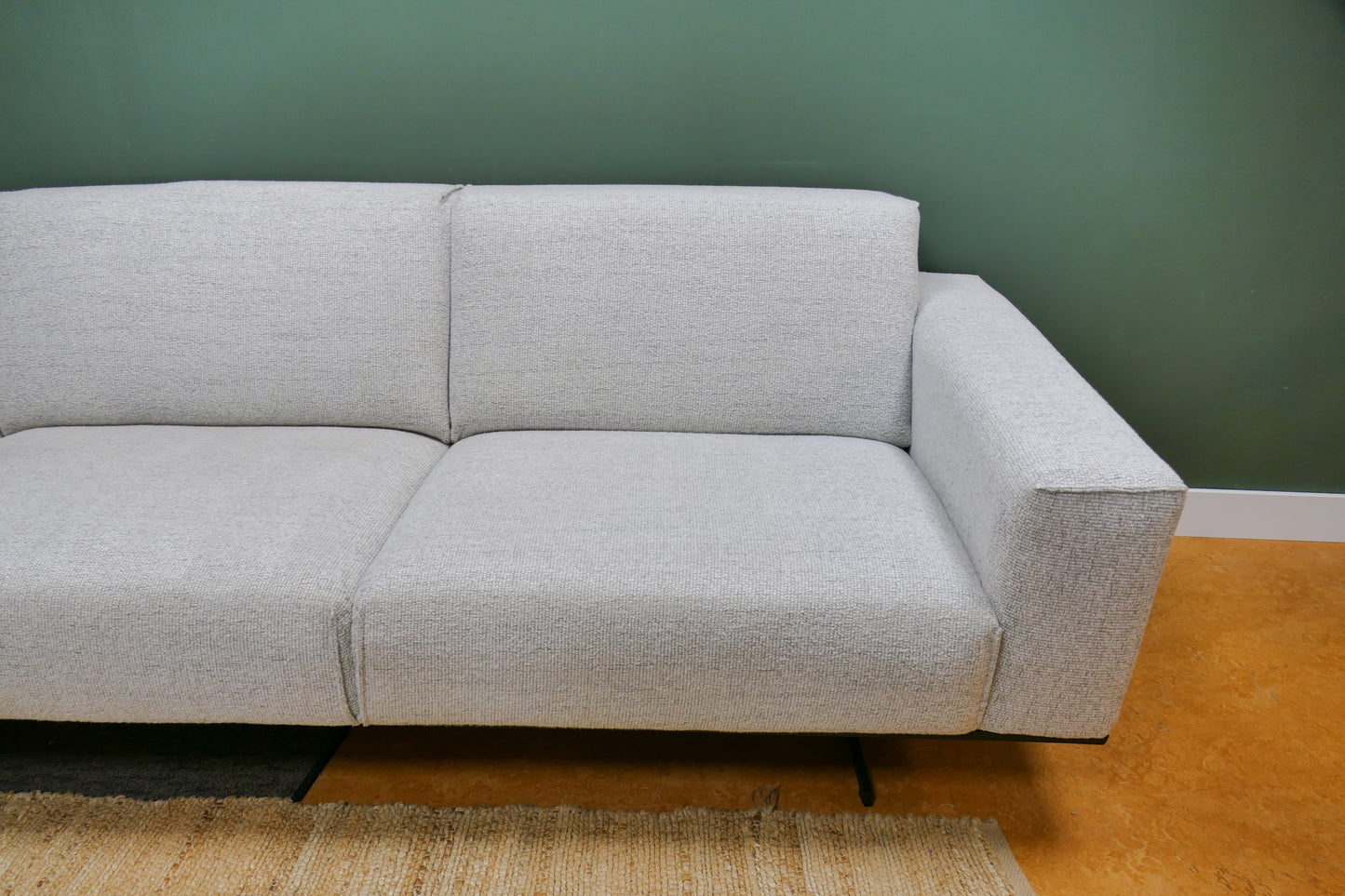 Refurbished Montel Hoekbank Caesar Lichtgrijs / Wit