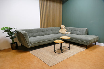 Refurbished Moderne Hoekbank groen