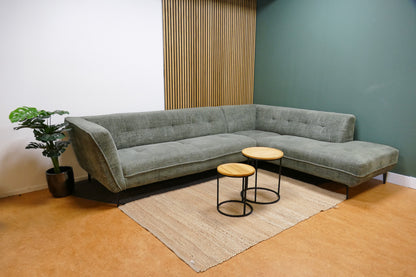 Refurbished Moderne Hoekbank groen