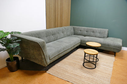 Refurbished Moderne Hoekbank groen