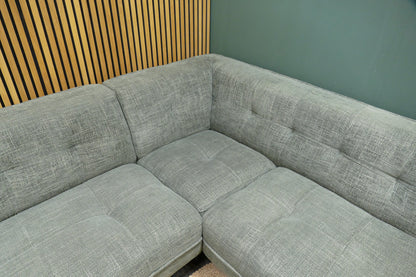 Refurbished Moderne Hoekbank groen