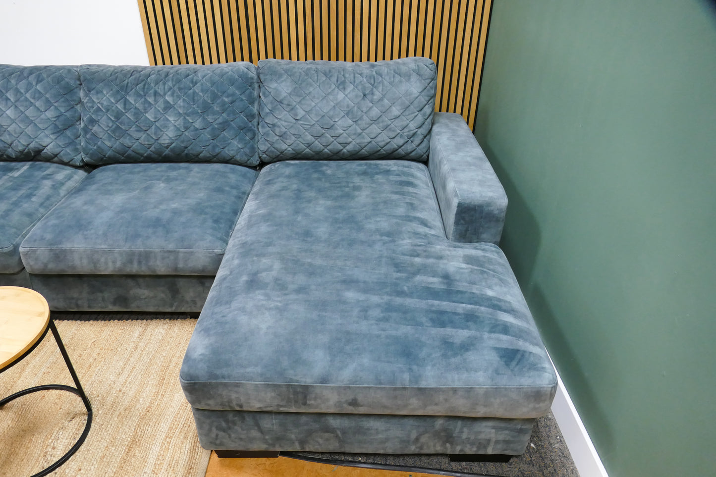 Refurbished Chaise Longue Turqouise Urban Sofa