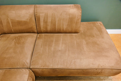 Refurbished Hoekbank Microvezel Cognac Bruin