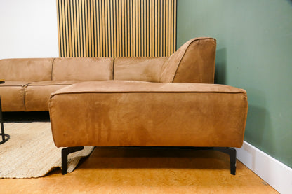 Refurbished Hoekbank Microvezel Cognac Bruin