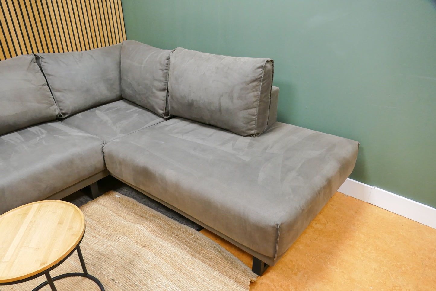 Refurbished Hoekbank De Bommel Microvezel Antraciet