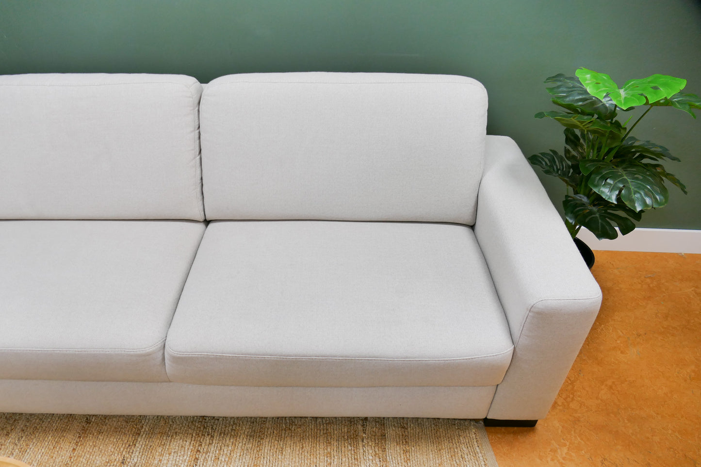 Refurbished Moderne Hoekbank Beige Gemêleerd