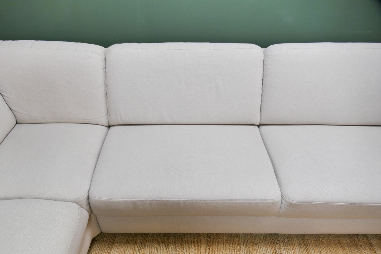 Refurbished Moderne Hoekbank Beige Gemêleerd