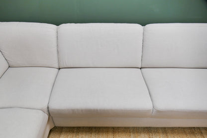 Refurbished Moderne Hoekbank Beige Gemêleerd
