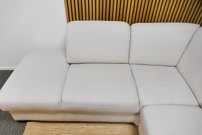 Refurbished Moderne Hoekbank Beige Gemêleerd