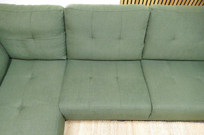 Refurbished Kleine Hoekbank Groen Gemêleerd