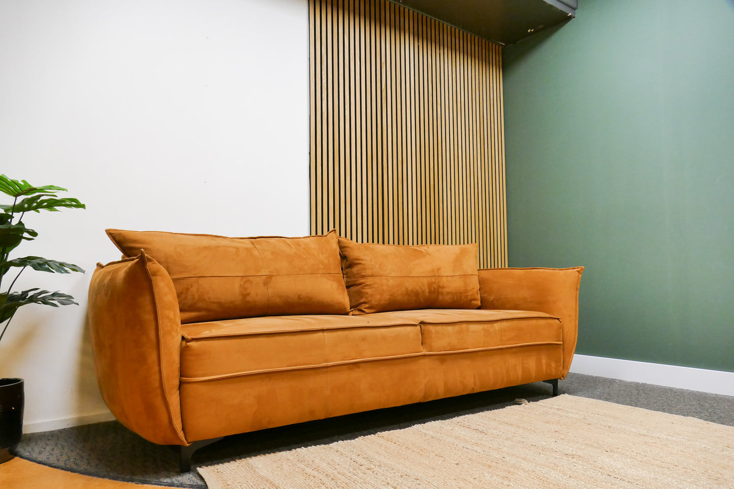 Refurbished 3-Zits Urban Sofa Microvezel Cognac