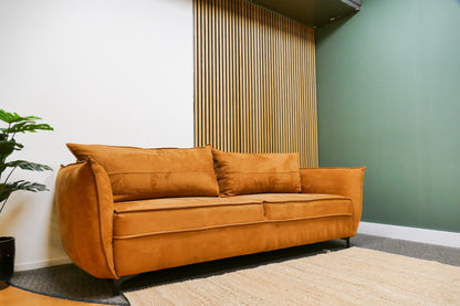 Refurbished 3-Zits Urban Sofa Microvezel Cognac