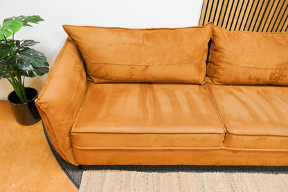 Refurbished 3-Zits Urban Sofa Microvezel Cognac