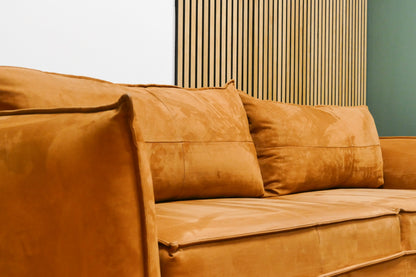 Refurbished 3-Zits Urban Sofa Microvezel Cognac