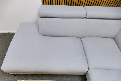 Refurbished Moderne Hoekbank Lichrgrijs Verstelbare Hoofdsteunen