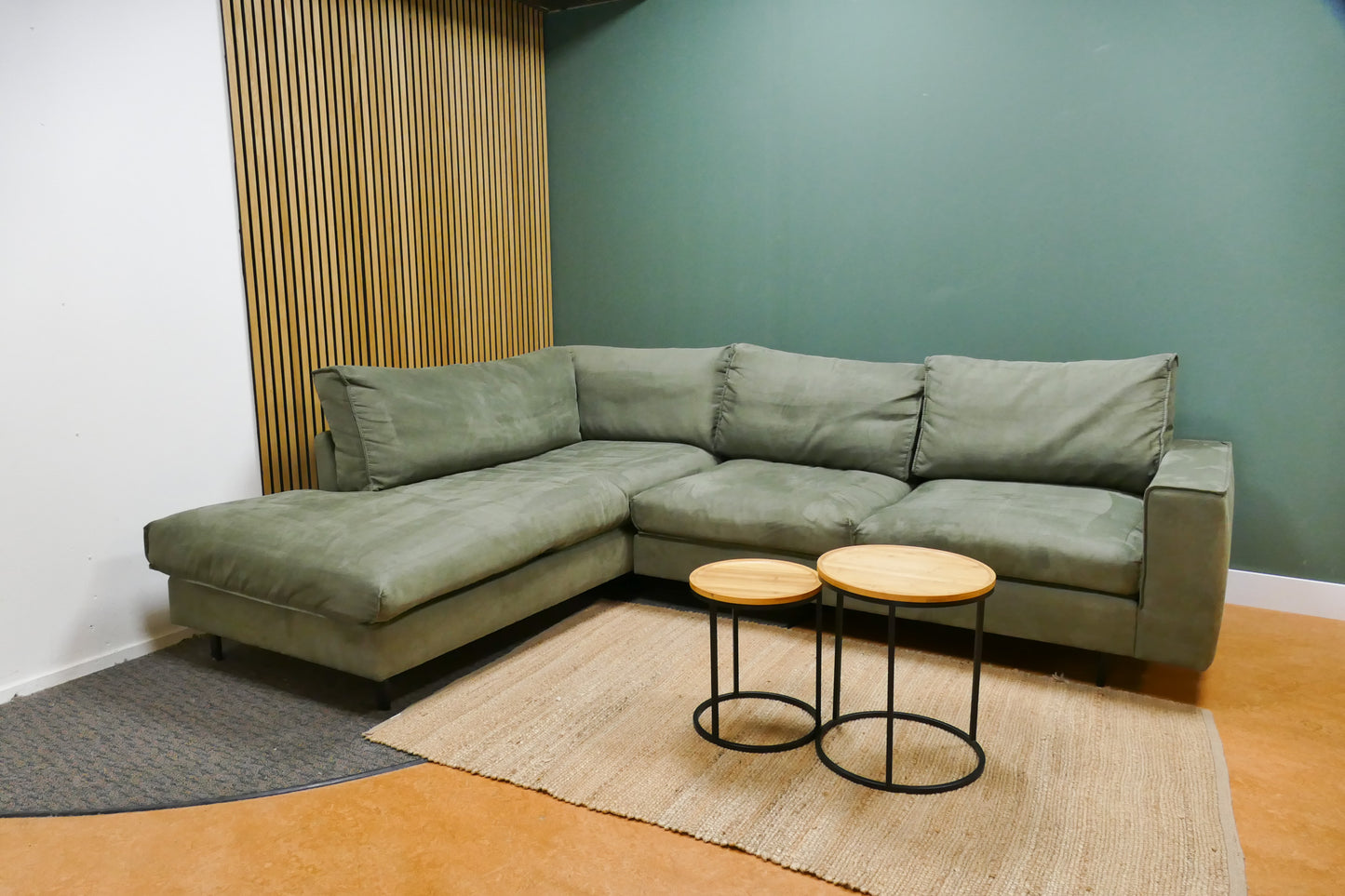 Refurbished Goossens Hoekbank Groen
