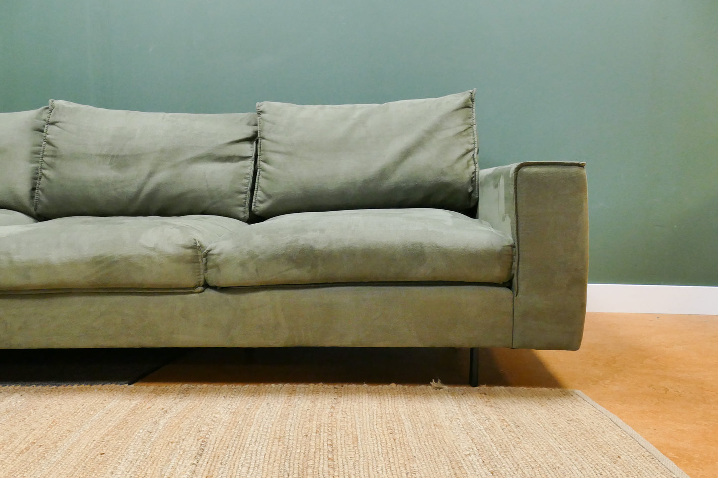 Refurbished Goossens Hoekbank Groen