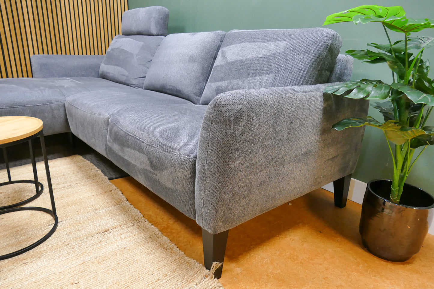 Refurbished Chaise Longue Pronto Donkergrijs