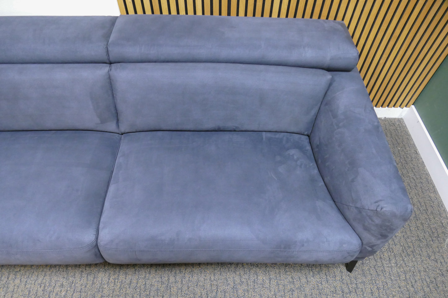 Refurbished 3-Zits Houweling Kongo Microvezel Donkerblauw