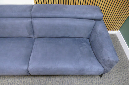 Refurbished 3-Zits Houweling Kongo Microvezel Donkerblauw