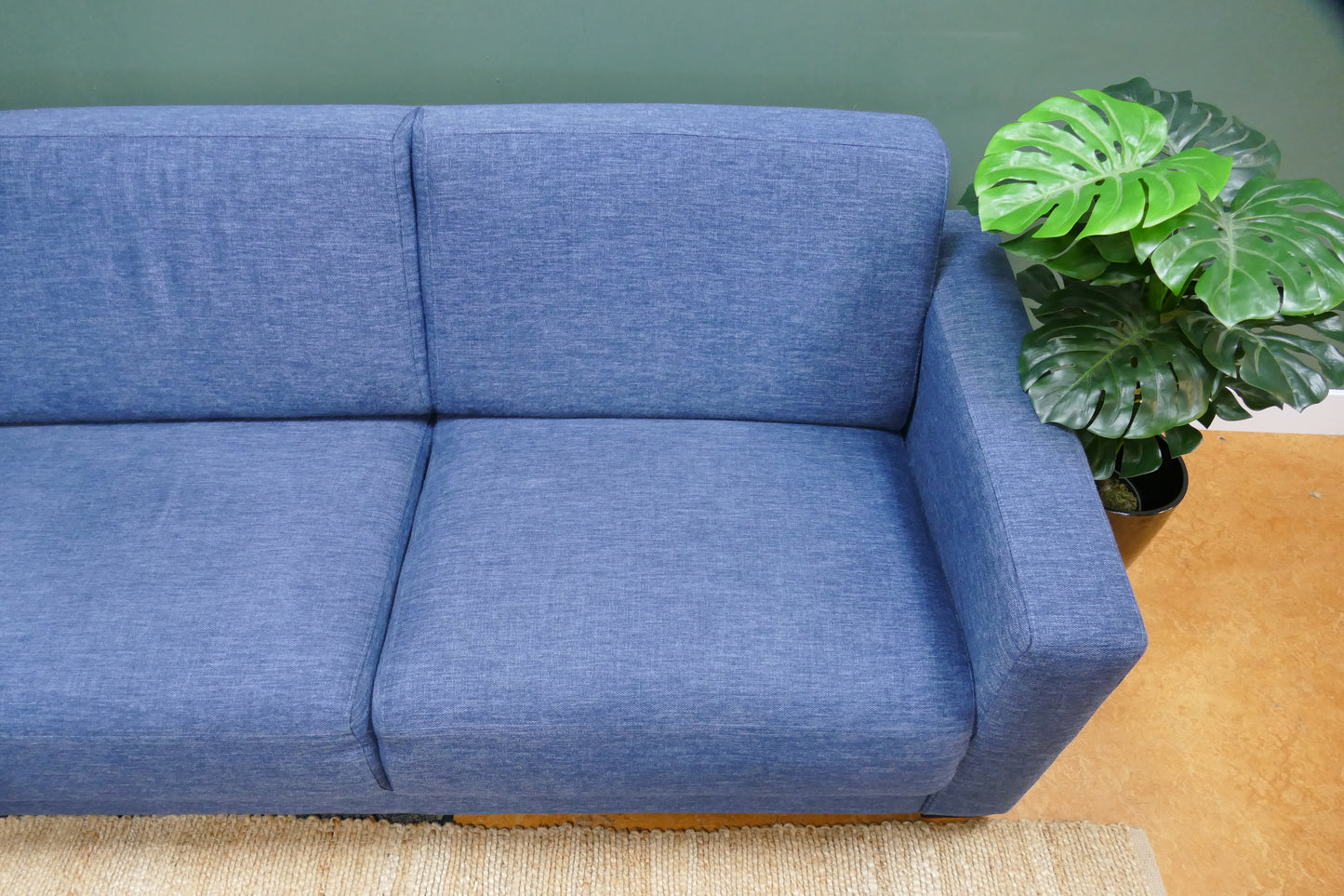 Refurbished Hoekbank Blauw Gemêleerd