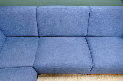 Refurbished Hoekbank Blauw Gemêleerd