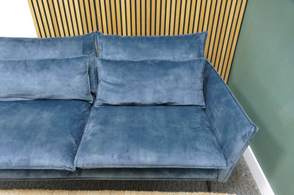 Refurbished Chaise Longue Blauw Velvet