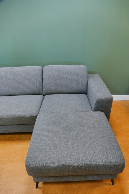 Refurbished U Bank / Slaapbank Antraciet met Opbergruimte