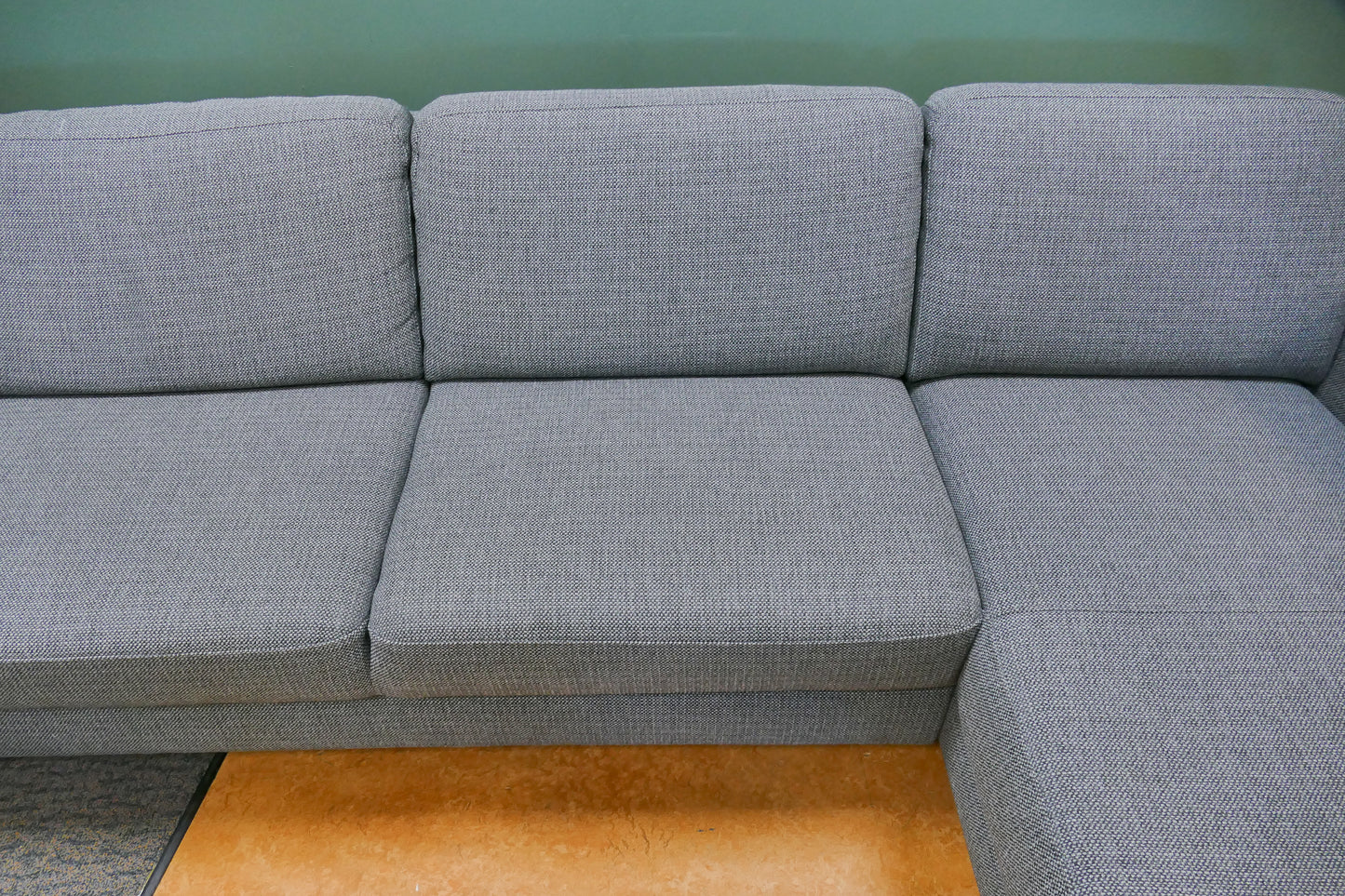 Refurbished U Bank / Slaapbank Antraciet met Opbergruimte