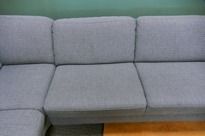 Refurbished U Bank / Slaapbank Antraciet met Opbergruimte