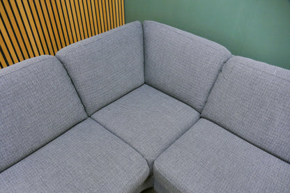Refurbished U Bank / Slaapbank Antraciet met Opbergruimte