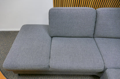 Refurbished U Bank / Slaapbank Antraciet met Opbergruimte