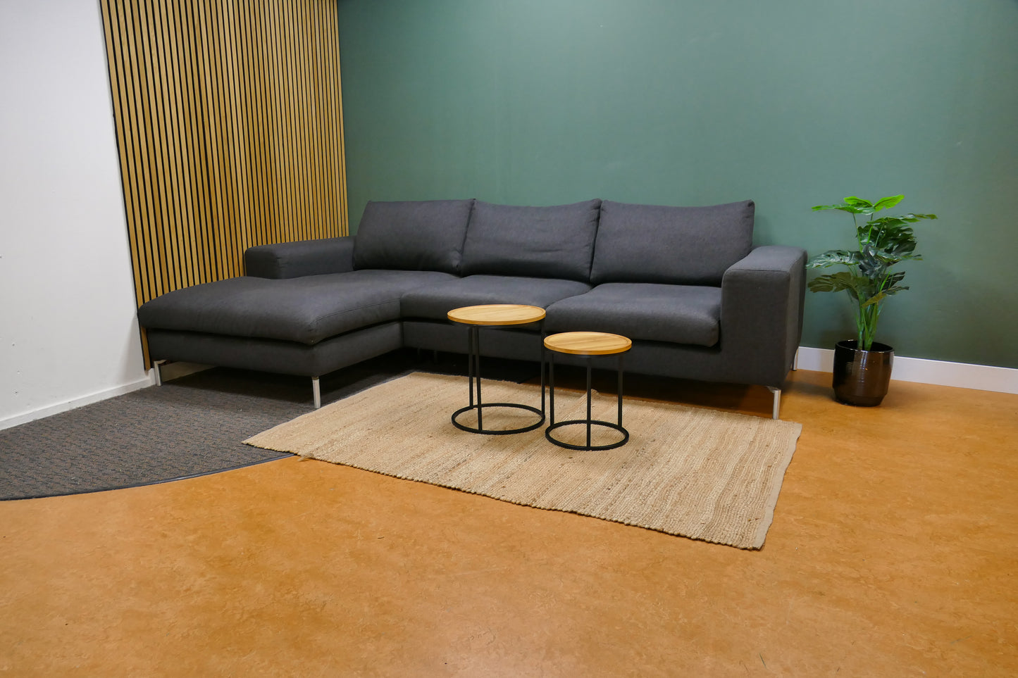 Refurbished Moderne Chaise Longue Antraciet