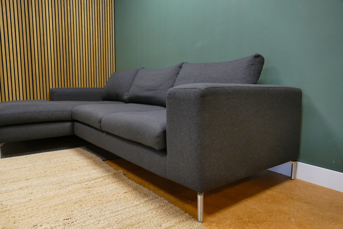 Refurbished Moderne Chaise Longue Antraciet